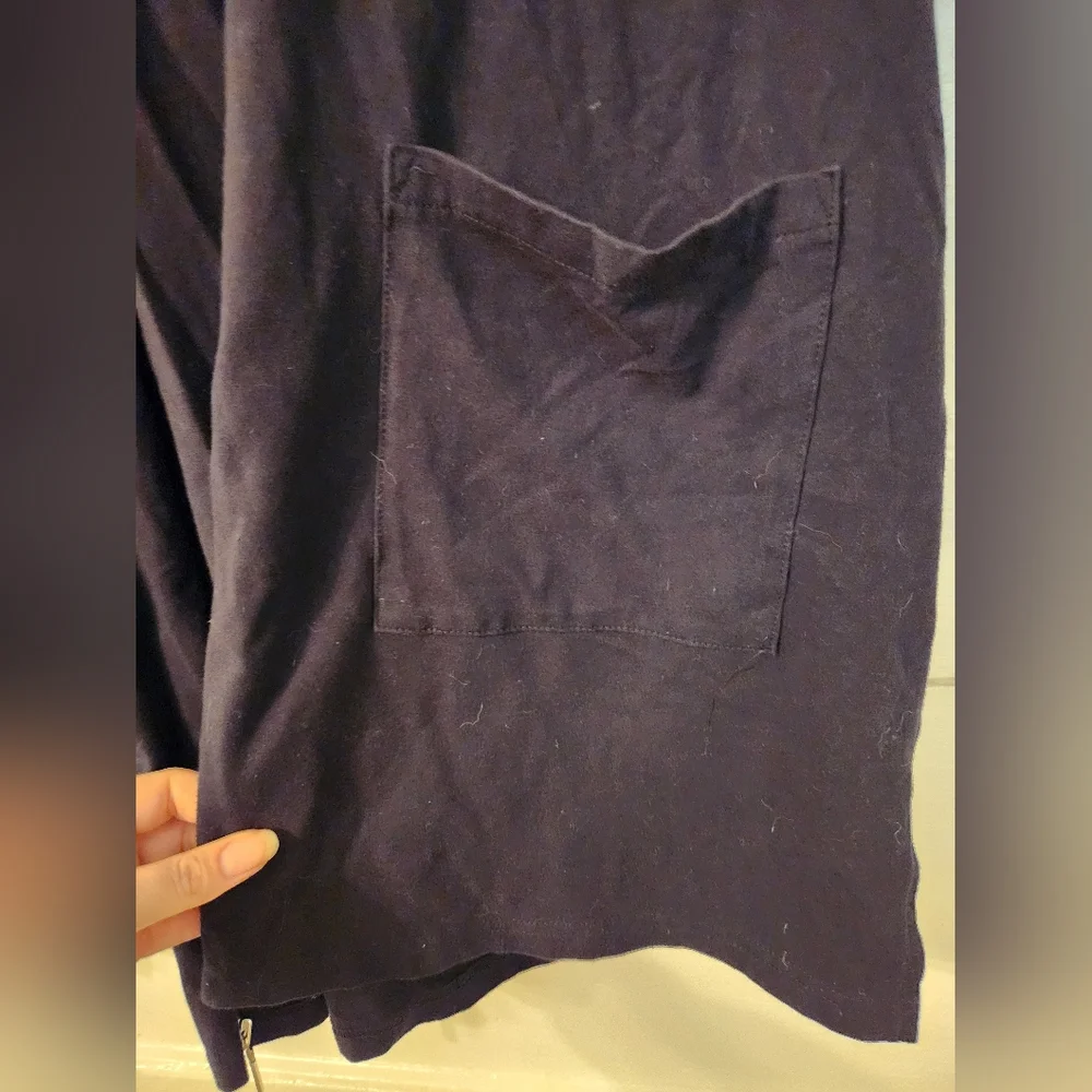 D&Co. Beach Black Zip Up Coverup, Tunic, Hoodie, Sz L, EUC Pockets Pool Summer